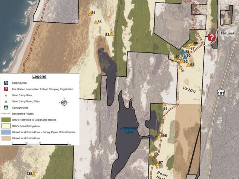 A portion of the South Riding Area OHV Map
