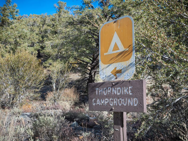 Entrance Sign for Thorndike Campground