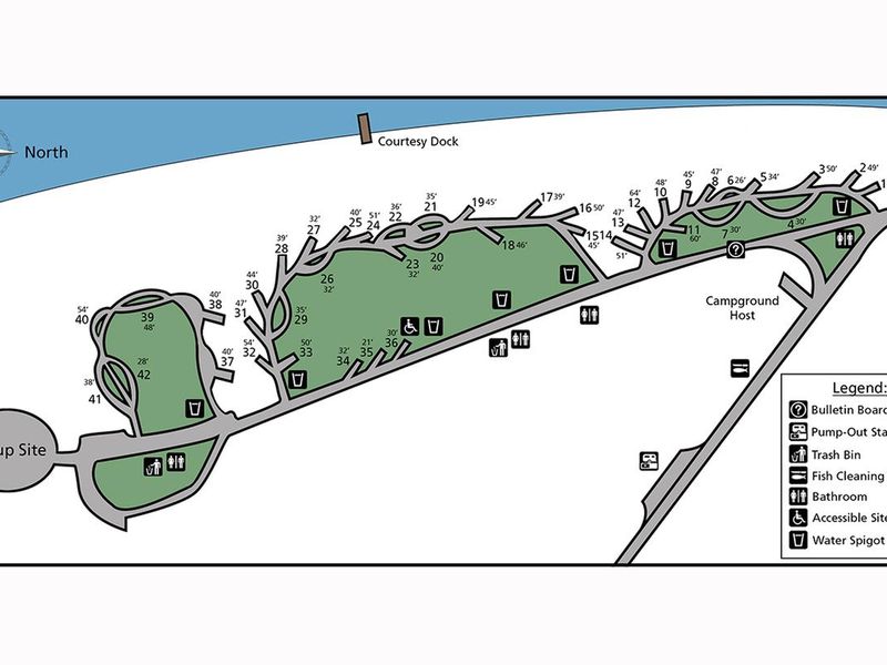 Gifford Campground site Map.