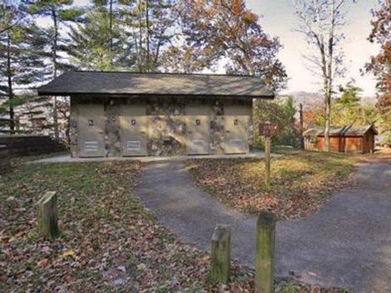 Bathhouse near cabins