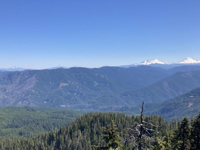 View of The Three Sisters Mountains and Mount Jefferson 