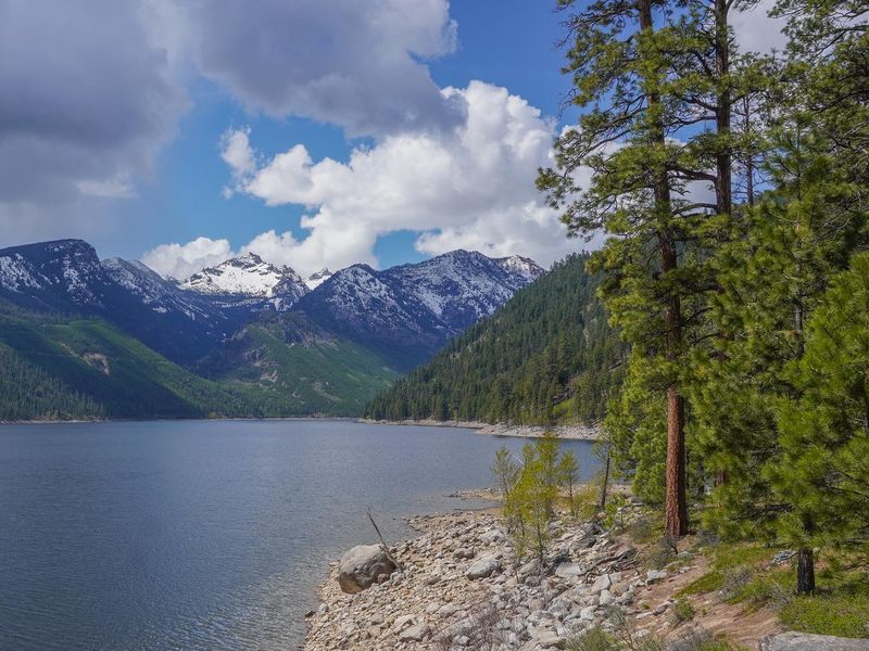 Spring time view from the deck of Wood's Cabin