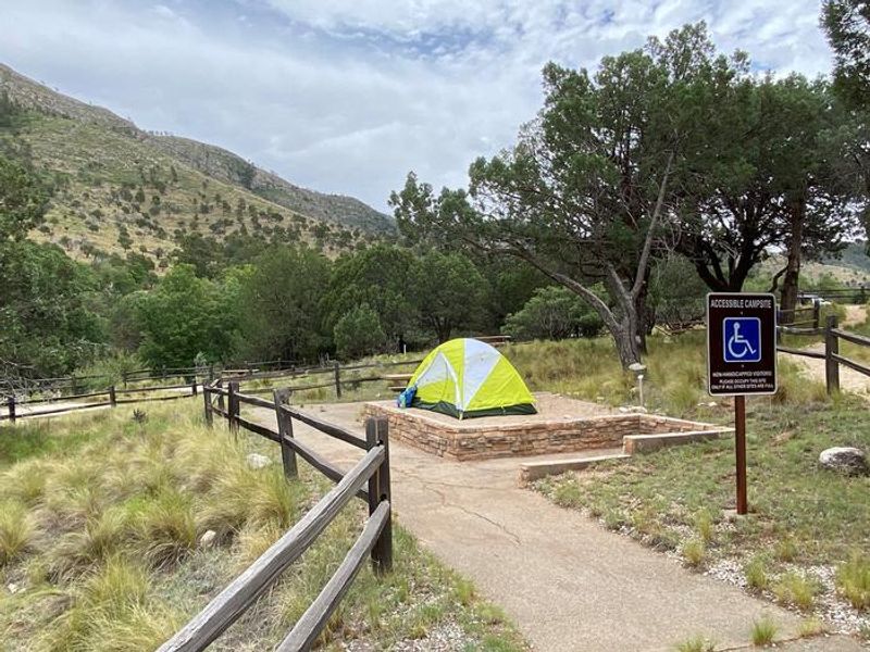 Dog Canyon accessible tent campsite