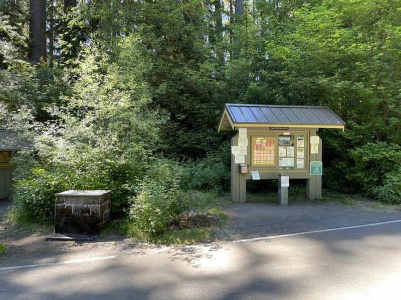 Loop A water station and registration board