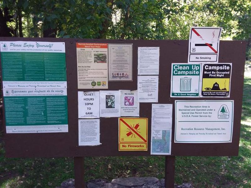 Cave Springs Campground Information Kiosk