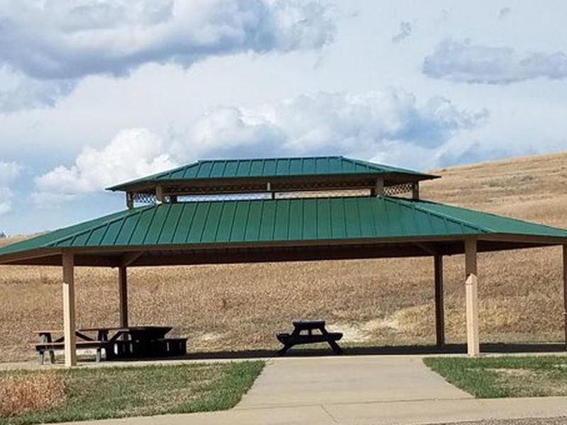 The campground pavilion is an excellent spot for large groups to gather for fellowship. 