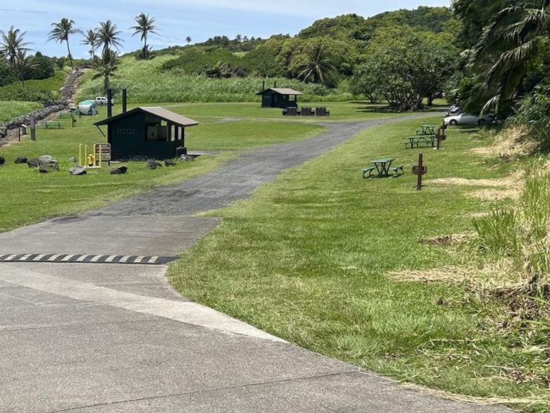 Kipahulu Campground 
Campsites 1-15 and Campsite 21 are located in the main campground loop
Campsites 16-20 are located on the coastline in accessible by vehicle.
