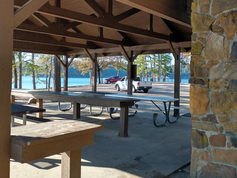 Dam Area Pavilion view of parking area