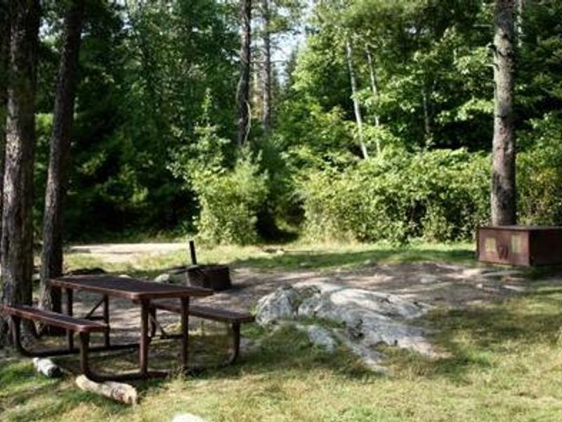Campsites in Voyageurs National Park include fire rings, picnic tables, privy and food storage lockers. Some campsites also have docks. 