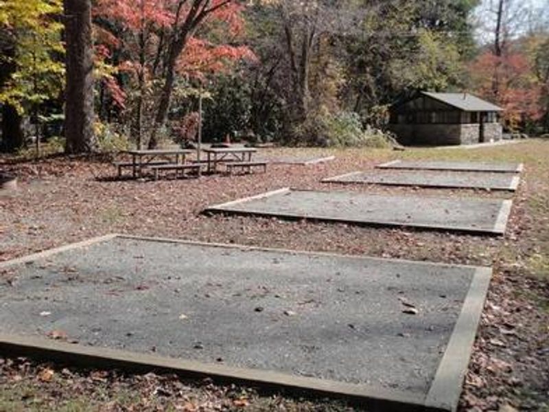 Each group site offers 5 tent pads, 4 picnic tables, and 2 lantern holders