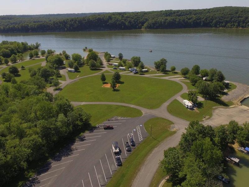 Aerial view of campground