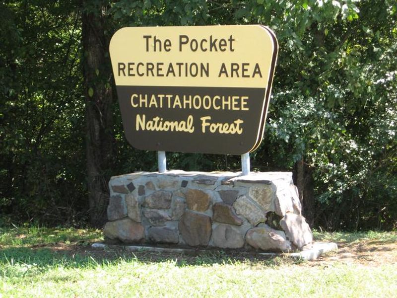 Entrance sign for Pocket Campground