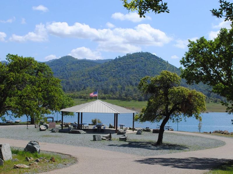 Coyote Point is a group campground that is set on a peninsula over looking New Hogan Lake. 