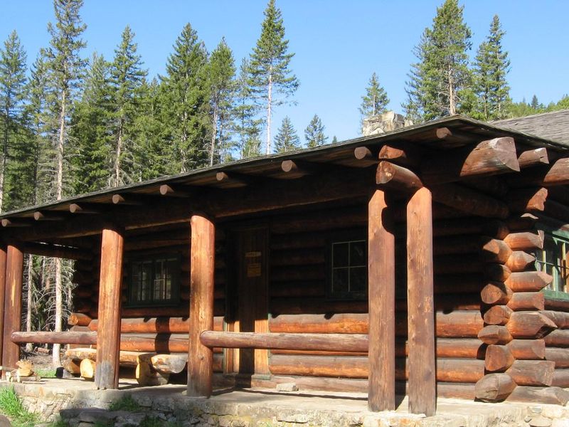 Front view of Fourmile Cabin