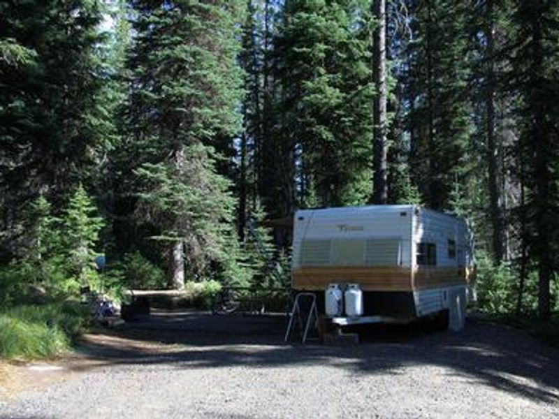 Campsite at Upper Payette Lake Campground.