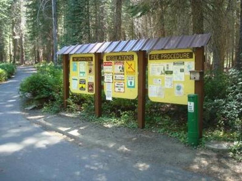 Welcome Kiosk with area and campground information