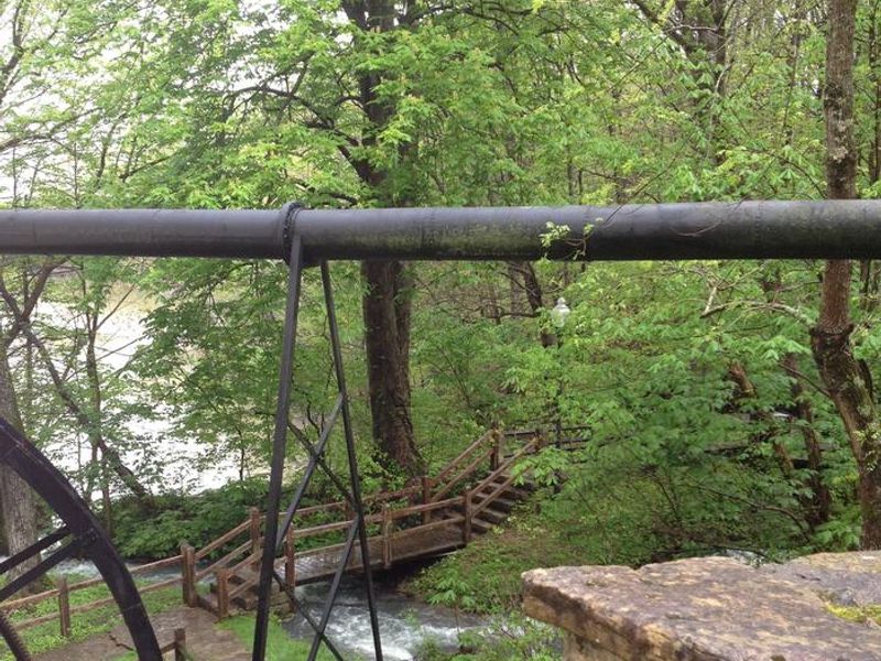 Water pipe from the 13 natural springs to power 40' overshot wheel at the Mill