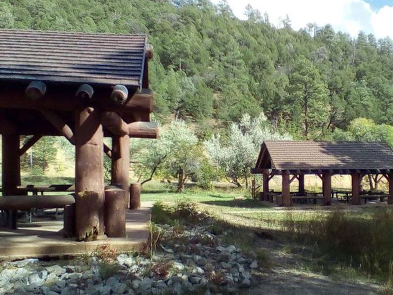 Two reservable group pavilions at Doc Long Picnic Site