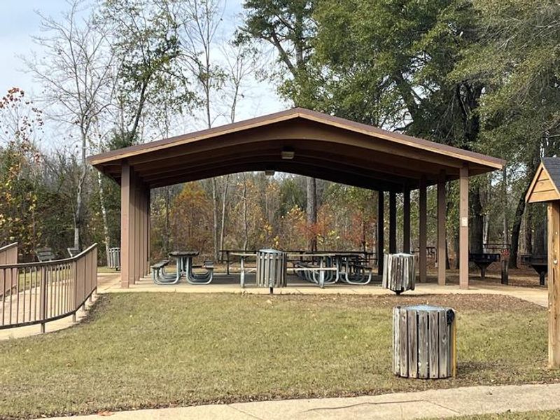 DeWayne Hayes Day Use shelters have access to part of the old river run of the Tennessee Tombigbee Waterway where many varieties of fish can be caught. 