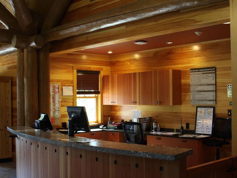 Schoodic Woods Ranger Station front desk