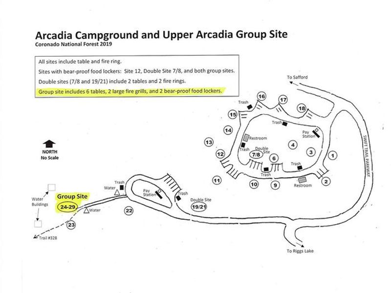 Upper Arcadia Group site Map
