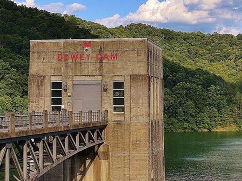 Dewey Lake is approximately 1100 acres with 18.5 miles of shoreline.