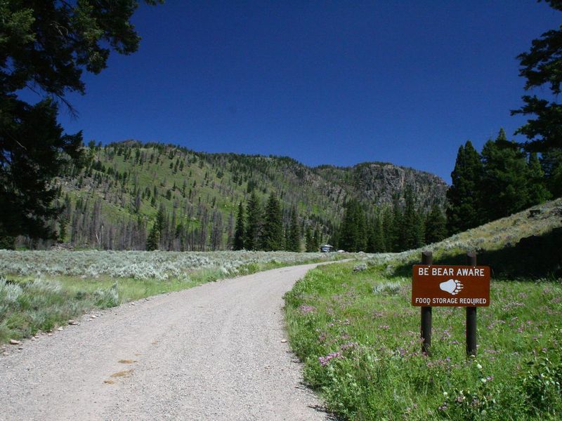 Slough Creek Campground food security reminder
