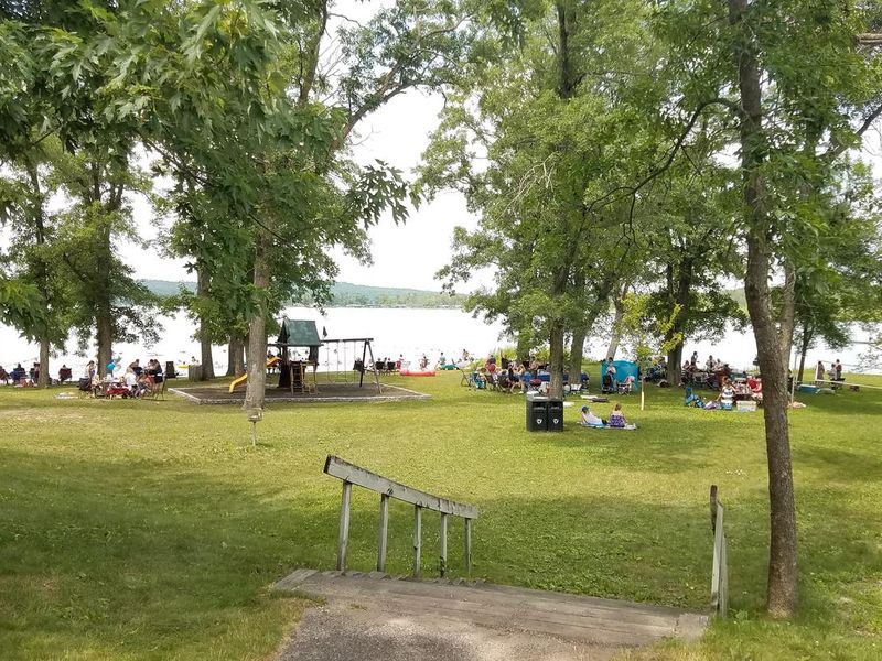 Swimming beach and picnic area use during a holiday weekend