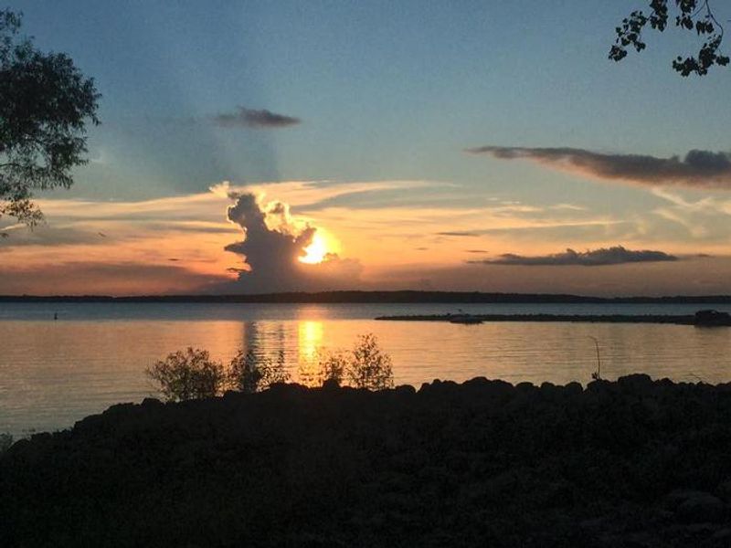 Sunset view at Coles Creek Campground.