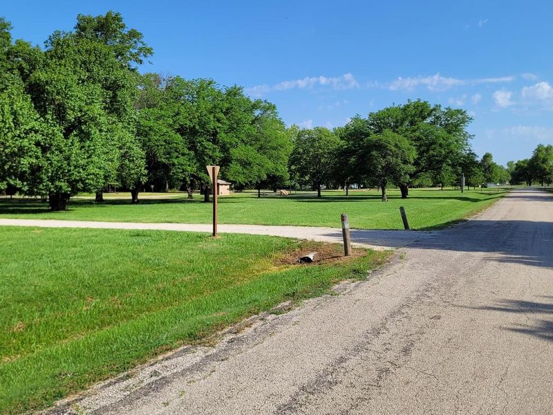 This picture shows the campground from the entrance of the park.