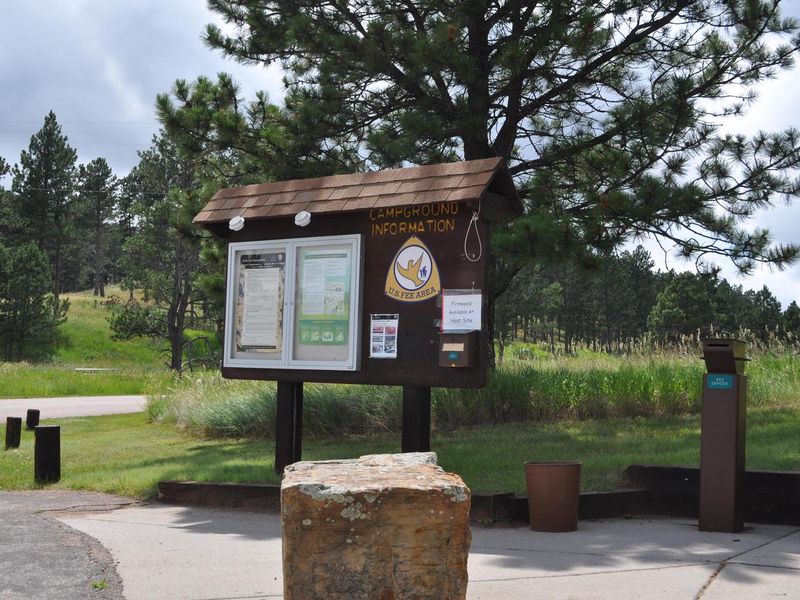 The Elk Mountain Campground is a first-come, first-served site. Campers can register the campsite of their choice the day of their stay, and drop their cash payment in the drop box.