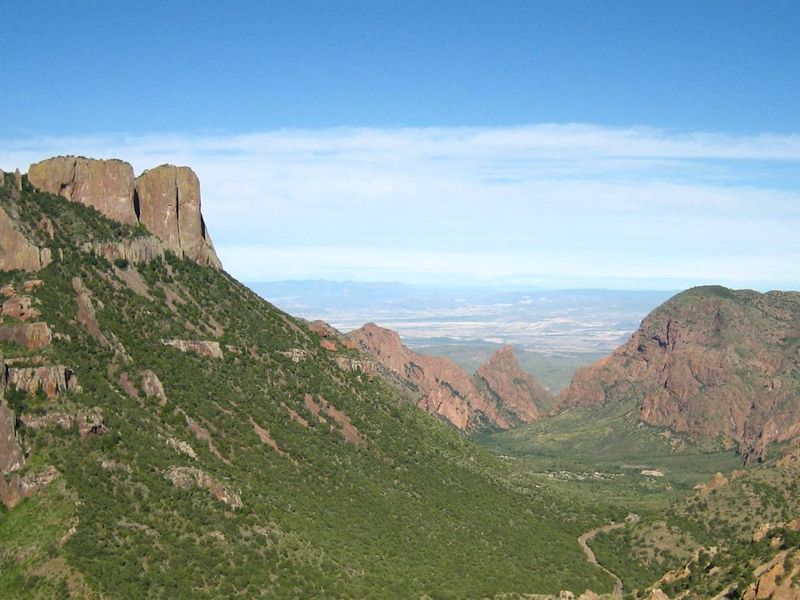 The campground is surrounded by beautiful cliffs and mountain ridges.