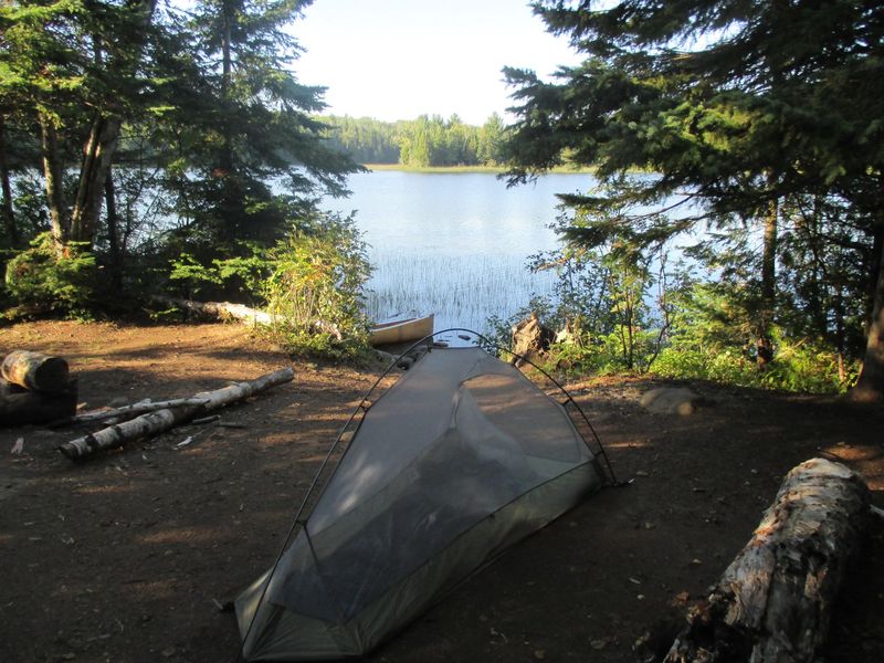 A tent site at West Chickenbone Campground