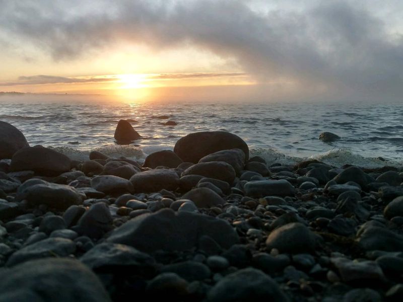 Early morning view from shore