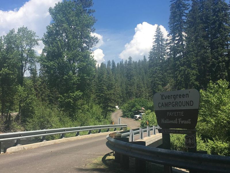 Entrance to Evergreen Campground