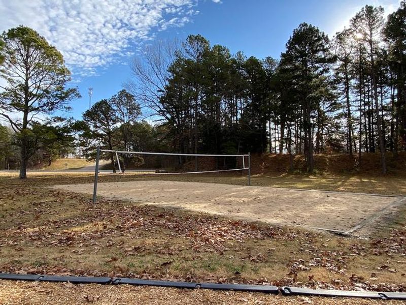 Sand volleyball court at Eagle Point. This court is right next to the playground and restroom facilities. 