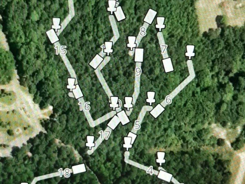 18 HOLE DISC GOLD COURSE BEGINS AT BOAT RAMP JUST OUTSIDE THE CAMPGROUND