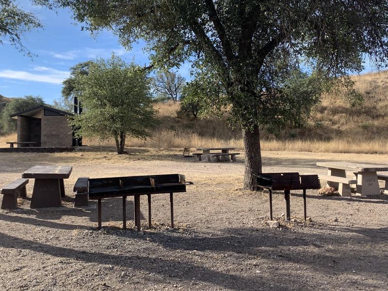 The central area of the Calabasas campground! Up to 250 people can stay here, with lots of open space to car and tent camp, conduct trainings, or host family reunions!