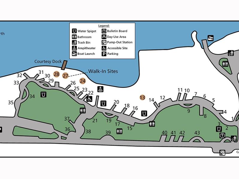 Evans Campground Map