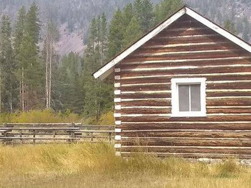 cabin with woodshed
