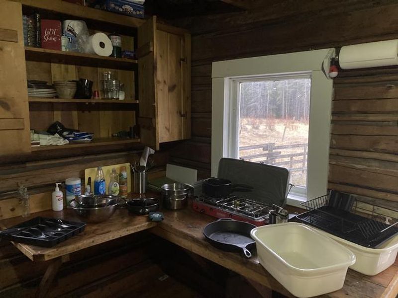 available stove, utensils, cleaning supplies