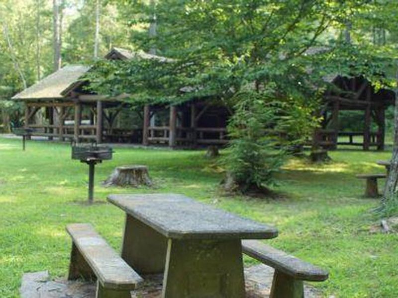 Picnic Tables in Backbone Rock Day Use Area