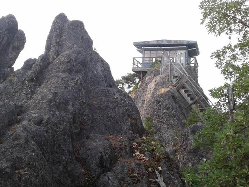 View of Acker Rock Lookout and access stairs