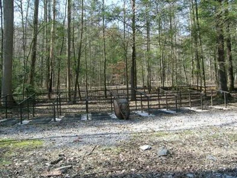 Community Stalls surrounded by campsites