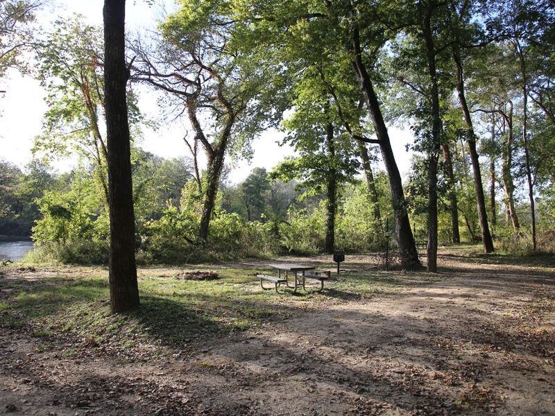 Clubhouse Campground provides simple sites with shade trees overhead.