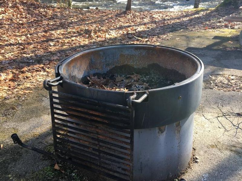 There is a raised fire pit at every one of our handicap accessible sites! 