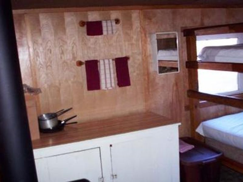 Area for cooking inside Buck Park Cabin