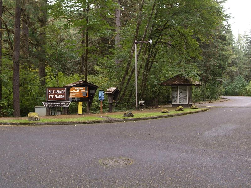 Shotgun Creek self service fee station. 