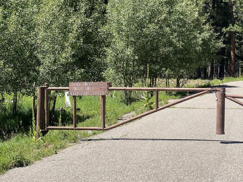 Gated Entrance to Jacks Creek Group Campgrounds
