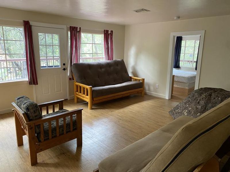 This is the large back room with two futons.